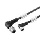 WEIDMULLER - Cavi sensore-attuatore preconfezionati, Linea di collegamento M12/M8, 3 poli, 1.5 m, maschio angolato - femmina, SAIL-M12WM8W-3-1.5V.