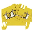 WEIDMULLER - Morsettiera passante Molla autobloccante giallo 2.5 mm² 24 A 800 V Numero di collegamenti: 3 Numero di piani: 1 TS 35 V-0 Wemid 120 °C ZDU 2.5-2/3AN GE.