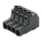 WEIDMULLER - Connettori per circuito stampato, 1000V, 78A, Passo 10.16mm, 16mm², 4 poli, Collegamento a vite, Box SUZ 10.16HP/04/180G AG BK BX.