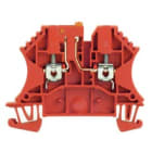 WEIDMULLER - Morsetto sezionatore di prova, Collegamento a vite, rosso, 2.5 mm², 24 A, 500 V, Numero di collegamenti: 2, Numero di piani: 1, TS 35, V-0, Wemid WTR 2.5 RT.