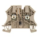 WEIDMULLER - Morsetto sezionatore di prova, collegamento a vite, beige scuro, 2.5 mm², 0.5 A, 500 V, numero di collegamenti: 2, numero di piani: 1, TS 35, V-0, WTR 2.5 D+ 2STB 6.9/2.3.