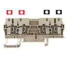 WEIDMULLER - Morsettiera passante molla autobloccante beige scuro 2.5 mm² 24 A 800 V numero di collegamenti 4 numero di piani 1 TS 35 V-0 Wemid 120 °C ZDU 2.5/2X2AN BED SW RT.