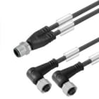 WEIDMULLER - Cavi adattatore sensore-attuatore, Linea di collegamento M12/M12, 4, 0.6 m, Conduttore doppio, connettore maschio diritto, 2 con SAIL-ZW-M12BW-2/4-0.6U.