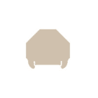 WEIDMULLER - Piastra terminale 54.5mm x 0.35mm Beige scuro WAP 2.5-10/0.5mm.