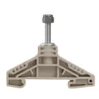 WEIDMULLER - Morsetto a bullone, collegamento a bullone, beige scuro, 16 mm², 76 A, 1000 V, numero di collegamenti: 1, numero di piani: 1, TS 35, V-0, Wemid WF 5 NFF. 1968990000