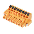 WEIDMULLER - Connettori per circuito stampato, 320V, 24A, Passo 5.00mm, 3.31mm², 8 poli, PUSH IN con attuatore, Box BLF 5.00HC/08/90F SN OR BX.