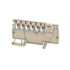 WEIDMULLER - Morsetto ripartitore di potenziale, PUSH IN, Beige scuro, 1.5 mm², 17.5 A, 500 V, Numero di collegamenti: 6, Numero di piani: 1