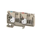 WEIDMULLER - Morsetto d'alimentazione PUSH IN Beige scuro 10 mm² 57 A 500 V Numero di collegamenti: 2 Numero di piani: 1 TS 35 V-0 Wemid AAP14 10 LO-LO.