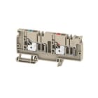 WEIDMULLER - Morsetto d'alimentazione PUSH IN Beige scuro 6 mm² 41 A 250 V Numero di collegamenti: 2 Numero di piani: 1 TS 35 V-0 Wemid AAP13 6 LO-LO.