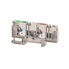 WEIDMULLER - Morsetto d'alimentazione PUSH IN Beige scuro 6 mm² 41 A 250 V Numero di collegamenti: 2 Numero di piani: 1 TS 35 V-0 Wemid AAP13 6 FE-LO.