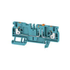 WEIDMULLER - Morsetto sezionatore di prova PUSH IN blu 2.5 mm² 20 A 500 V Numero di collegamenti 2 Numero di piani 1 TS 35 V-0 Wemid ADT 2.5 2C BL. 1989810000