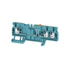 WEIDMULLER - Morsetto sezionatore di prova PUSH IN blu 2.5 mm² 20 A 500 V Numero di collegamenti: 3 Numero di piani: 1 TS 35 V-0 Wemid ADT 2.5 3C BL.