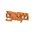 WEIDMULLER - Morsetto sezionatore di prova PUSH IN arancione 2.5 mm² 20 A 500 V Numero di collegamenti 3 Numero di piani 1 TS 35 V-0 Wemid ADT 2.5 3C OR.