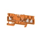 WEIDMULLER - Morsetto sezionatore di prova PUSH IN arancione 2.5 mm² 20 A 500 V Numero di collegamenti 3 Numero di piani 1 TS 35 V-0 Wemid ADT 2.5 3C OR.