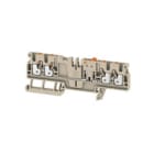 WEIDMULLER - Morsetto sezionatore di prova PUSH IN Beige scuro 2.5 mm² 20 A 500 V Numero di collegamenti 4 Numero di piani 1 TS 35 V-0 Wemid ADT 2.5 4C.