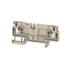 WEIDMULLER - Morsettiera passante PUSH IN Beige scuro 2.5 mm² 24 A 800 V Numero di collegamenti: 2 Numero di piani: 1 TS 35 V-0 Wemid 130 °C A2C 2.5 /DT/FS