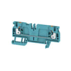 WEIDMULLER - Morsettiera passante PUSH IN blu 2.5 mm² 24 A 800 V Numero di collegamenti 2 Numero di piani 1 TS 35 V-0 Wemid 130 °C A2C 2.5 /DT/FS BL.
