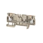 WEIDMULLER - Morsetto sezionatore di prova, PUSH IN, Beige scuro, 2.5 mm², 20 A, 500 V, Numero di collegamenti: 2, Numero di piani: 1, TS 35, V-0, Wemid ADT 2.5 2C W/O DTLV. 1989930000