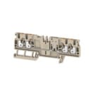 WEIDMULLER - Morsetto sezionatore di prova, PUSH IN, Beige scuro, 2.5 mm², 20 A, 500 V, Numero di collegamenti: 4, Numero di piani: 1, TS 35, V-0, Wemid ADT 2.5 4C W/O DTLV.