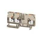 WEIDMULLER - Morsettiera passante PUSH IN Beige scuro 6 mm² 41 A 800 V 3 collegamenti 1 piano TS 35 V-0 Wemid 130 °C A3C 6.