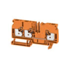 WEIDMULLER - Morsettiera passante PUSH IN arancione 6 mm² 41 A 800 V Numero di collegamenti: 3 Numero di piani: 1 TS 35 V-0 Wemid 130 °C A3C 6 OR.