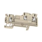 WEIDMULLER - Morsetto componibile per sensori e attuatori, PUSH IN, Beige scuro, 1.5 mm², 13.5 A, 250 V, Numero di collegamenti: 3, Numero di piani: 2, TS 35, V-0, AIO21 1.5 SO.