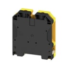 WEIDMULLER - Morsettiera passante a vite nero/giallo 70 mm² 192 A 1000 V 2 collegamenti 1 piano TS 35 V-0 Wemid 130 ° WDU 70N/35 GE/SW.