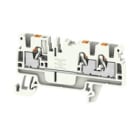 WEIDMULLER - Morsettiera passante PUSH IN Grigio chiaro 2.5 mm² 24 A 800 V Numero di collegamenti: 3 Numero di piani: 1 TS 35 V-0 Wemid 130 °C A3C 2.5 LTGY.