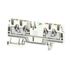 WEIDMULLER - Morsettiera passante PUSH IN Grigio chiaro 2.5 mm² 24 A 800 V Numero di collegamenti: 4 Numero di piani: 1 TS 35 V-0 Wemid 130 °C A4C 2.5 LTGY.