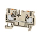 WEIDMULLER - Morsettiera passante PUSH IN Beige scuro 4 mm² 32 A 800 V Numero di collegamenti: 2 Numero di piani: 1 TS 35 V-0 Wemid 130 °C A2C 4.