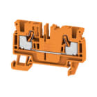 WEIDMULLER - Morsettiera passante PUSH IN arancione 4 mm² 32 A 800 V Numero di collegamenti: 2 Numero di piani: 1 TS 35 V-0 Wemid 130 °C A2C 4 OR.