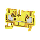 WEIDMULLER - Morsettiera passante PUSH IN giallo 4 mm² 32 A 800 V 2 collegamenti 1 piano TS 35 V-0 Wemid 130 °C A2C 4 YL.