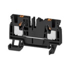 WEIDMULLER - Morsettiera passante PUSH IN nero 4 mm² 32 A 800 V Numero di collegamenti: 2 Numero di piani: 1 TS 35 V-0 Wemid 130 °C A2C 4 BK.