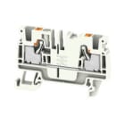 WEIDMULLER - Morsettiera passante PUSH IN Grigio chiaro 4 mm² 32 A 800 V Numero di collegamenti: 2 Numero di piani: 1 TS 35 V-0 Wemid 130 °C A2C 4 LTGY.