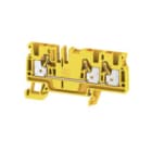 WEIDMULLER - Morsettiera passante PUSH IN giallo 4 mm² 32 A 800 V 3 collegamenti 1 piano TS 35 V-0 Wemid 130 °C A3C 4 YL.