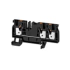 WEIDMULLER - Morsettiera passante PUSH IN nero 4 mm² 32 A 800 V Numero di collegamenti: 3 Numero di piani: 1 TS 35 V-0 Wemid 130 °C A3C 4 BK.