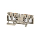 WEIDMULLER - Morsettiera passante PUSH IN Beige scuro 4 mm² 32 A 800 V Numero di collegamenti: 4 Numero di piani: 1 TS 35 V-0 Wemid 130 °C A4C 4.