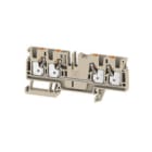 WEIDMULLER - Morsettiera passante PUSH IN Beige scuro 4 mm² 32 A 800 V Numero di collegamenti: 4 Numero di piani: 1 TS 35 V-0 Wemid 130 °C A4C 4.