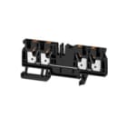 WEIDMULLER - Morsettiera passante PUSH IN nero 4 mm² 32 A 800 V Numero di collegamenti 4 Numero di piani 1 TS 35 V-0 Wemid 130 °C A4C 4 BK. 2051660000