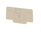 WEIDMULLER - Piastra terminale per morsetti, Beige scuro, Posizione verticale: 58 mm, Larghezza: 2.1 mm, V-0, Wemid, bloccabile: Sì
