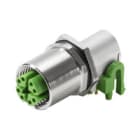 WEIDMULLER - Connettore circolare M12 a innesto per circuito stampato, 1 pezzo, 8 poli, IE-PCB-M12X-S-90.