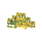 WEIDMULLER - Morsetto PE multistrato PUSH IN Verde/giallo 2.5 mm² 800 V 6 collegamenti 3 piani TS 35 V-0 Wemid A3T 2.5 PE.