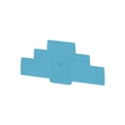 WEIDMULLER - Piastra terminale 114.1 mm x 2.1 mm blu, AEP 3T 2.5 BL