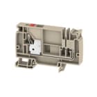 WEIDMULLER - Morsetto d'alimentazione PUSH IN Beige scuro 10 mm² 57 A 250 V Numero di collegamenti: 1 Numero di piani: 1 TS 35 V-0 Wemid AAP21 10 LO RD.
