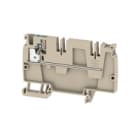 WEIDMULLER - Morsettiera passante PUSH IN Beige scuro 4 mm² 32 A 250 V Numero di collegamenti: 1 Numero di piani: 1 TS 35 V-0 Wemid 130 °C AAP21 4 LI BL.