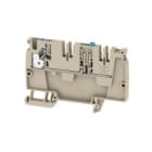 WEIDMULLER - Morsettiera passante PUSH IN Beige scuro 4 mm² 20 A 250 V Numero di collegamenti: 1 Numero di piani: 1 TS 35 V-0 Wemid 130 °C AAP21 4 DT. 2428980000