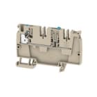 WEIDMULLER - Morsettiera passante PUSH IN Beige scuro 4 mm² 20 A 250 V Numero di collegamenti: 1 Numero di piani: 1 TS 35 V-0 Wemid 130 °C AAP21 4 DT.