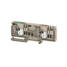 WEIDMULLER - Morsetto d'alimentazione PUSH IN Beige scuro 10 mm² 57 A 250 V Numero di collegamenti: 2 Numero di piani: 1 TS 35 V-0 Wemid AAP22 10 FE-LO.