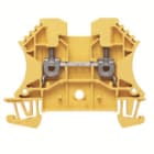 WEIDMULLER - Morsettiera passante a vite nero/giallo 2.5 mm² 24 A 800 V TS 35 V-0 Wemid 130 °C con 2 collegamenti su 1 piano WDU 2.5 GE/SW.