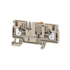 WEIDMULLER - Morsetto sezionatore di prova PUSH IN Beige scuro 4 mm² 20 A 500 V Numero di collegamenti: 2 Numero di piani: 1 TS 35 V-0 Wemid ADT 4 2C. 2429850000